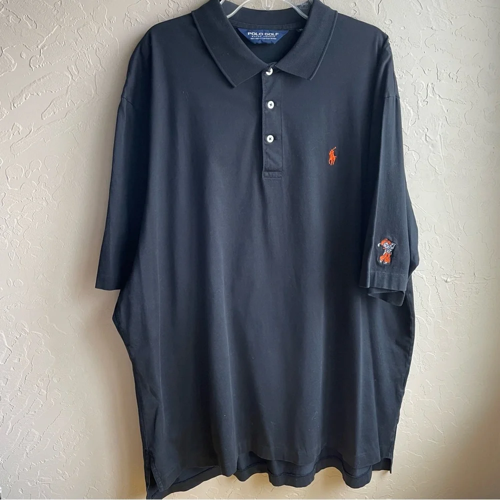 Men’s Polo Ralph Lauren Golf Polo XL Black Orange OSU Pistol Pete